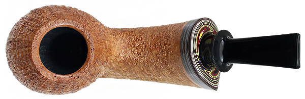 Bill Shalosky Sandblasted Bent Apple with Fordite (303)