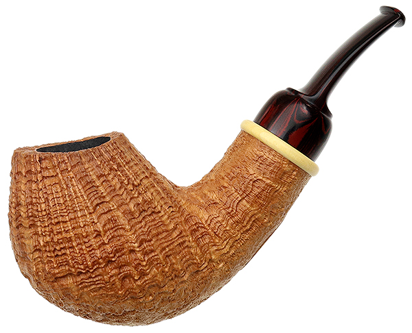 Bill Shalosky Sandblasted Bent Egg with Boxwood (366)