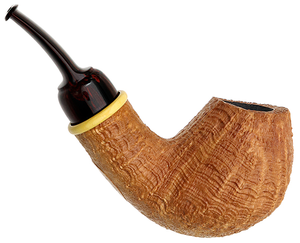 Bill Shalosky Sandblasted Bent Egg with Boxwood (366)
