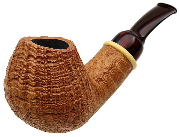 Bill Shalosky Sandblasted Bent Egg with Boxwood (366)