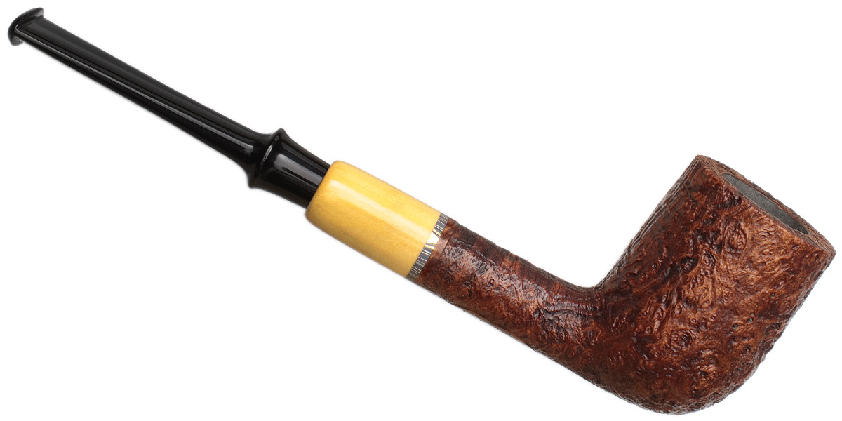 Bill Shalosky Sandblasted Billiard with Boxwood and Fordite (477)