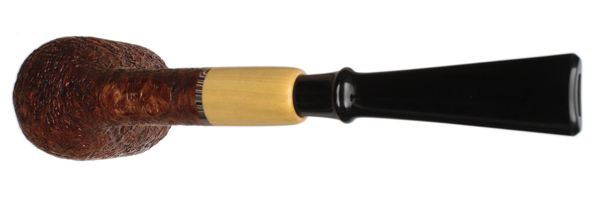 Bill Shalosky Sandblasted Billiard with Boxwood and Fordite (477)