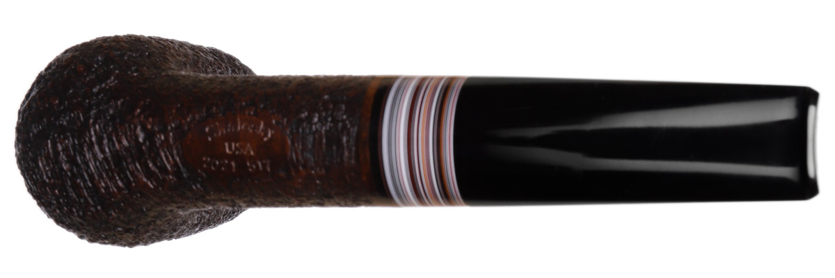 Bill Shalosky Sandblasted Windshield Billiard with Fordite (517)