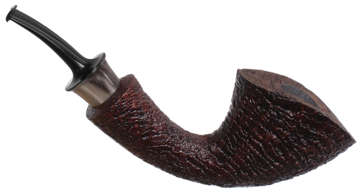 Bill Shalosky Sandblasted Bent Dublin with Horn (515)