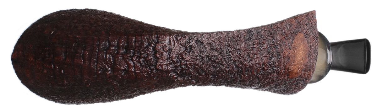 Bill Shalosky Sandblasted Bent Dublin with Horn (515)