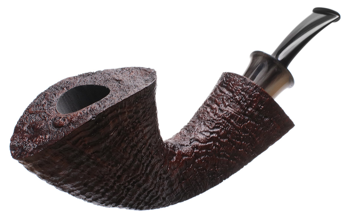 Bill Shalosky Sandblasted Bent Dublin with Horn (515)