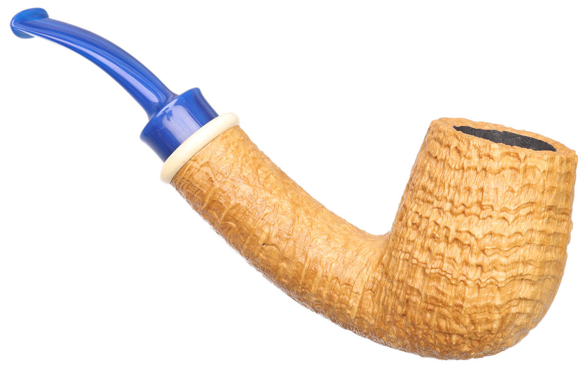 Bill Shalosky Sandblasted Bent Billiard with Mammoth and Bakelite (552)
