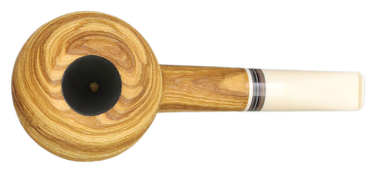 Bill Shalosky Sandblasted Olivewood Apple with Juma and Fordite