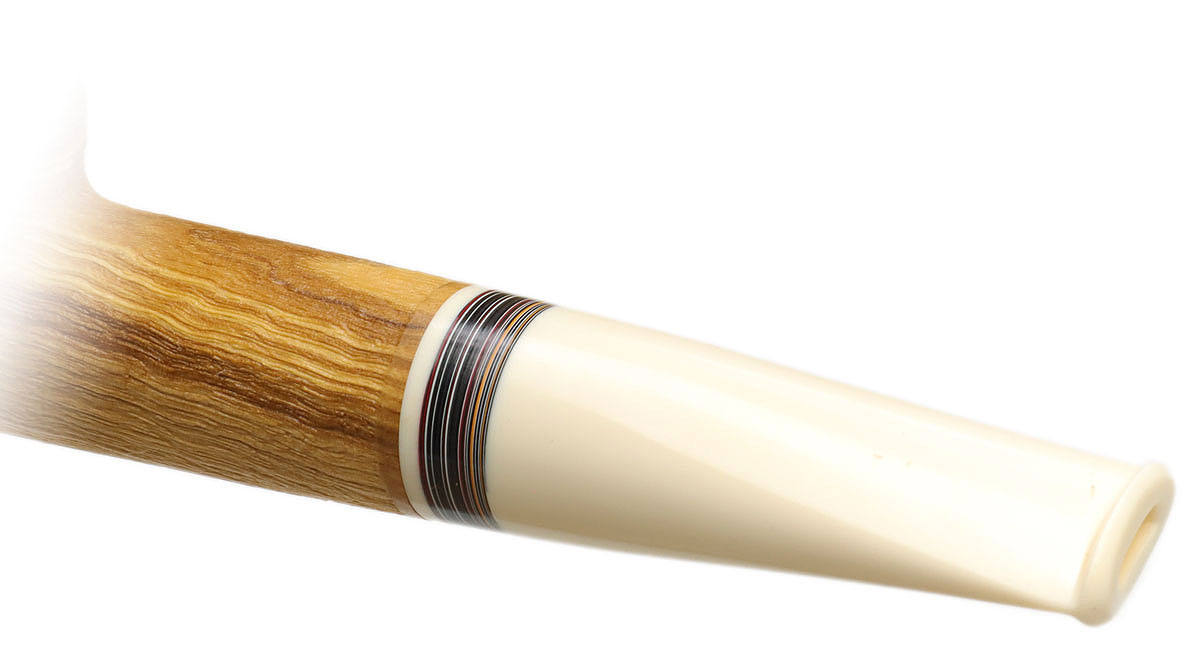 Bill Shalosky Sandblasted Olivewood Apple with Juma and Fordite