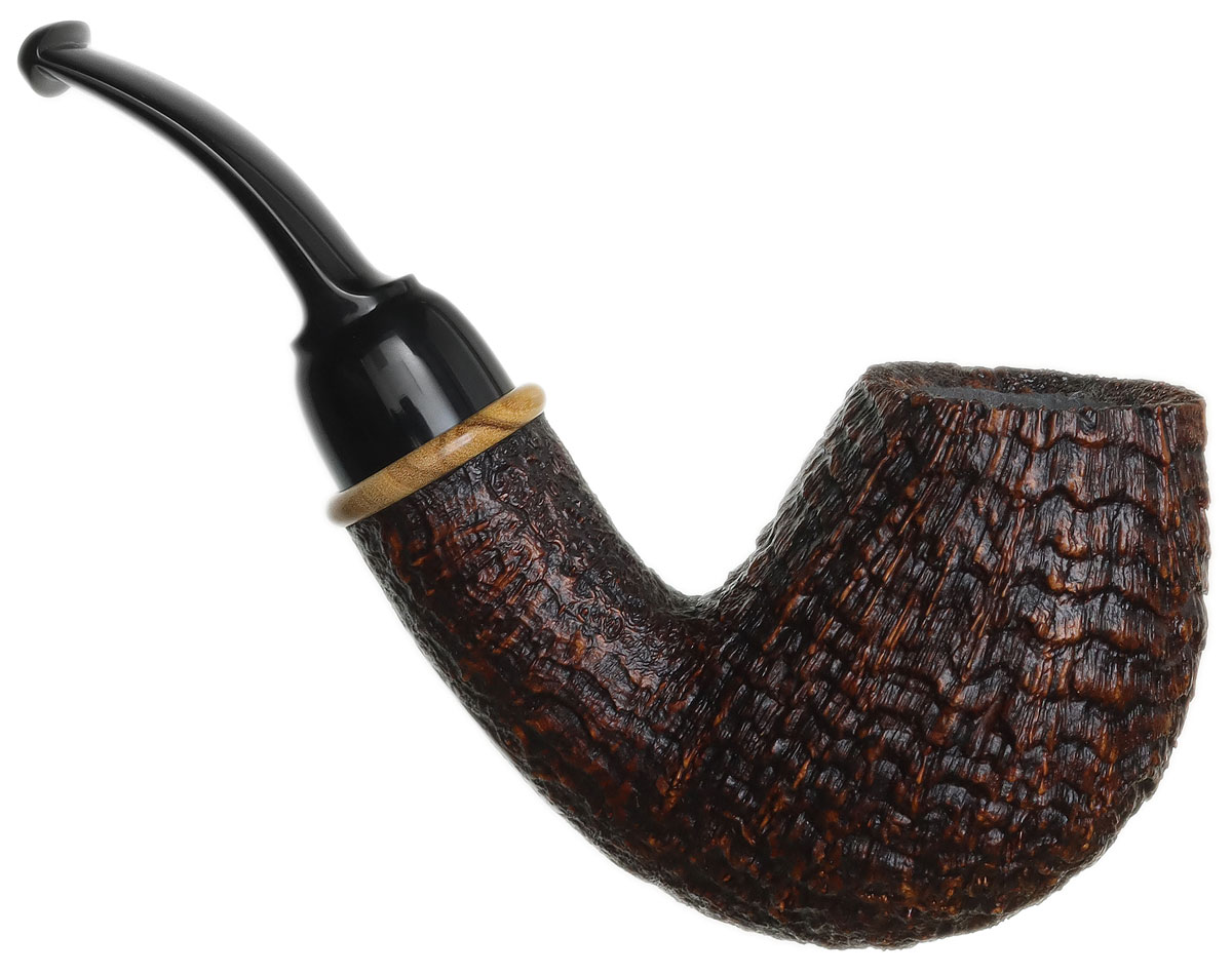 Bill Shalosky Sandblasted Bent Egg with Olivewood (720)