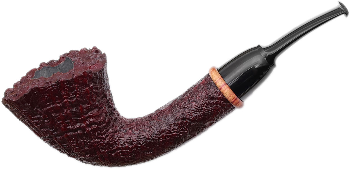 Bill Shalosky Sandblasted Bent Dublin with Tulipwood (778)