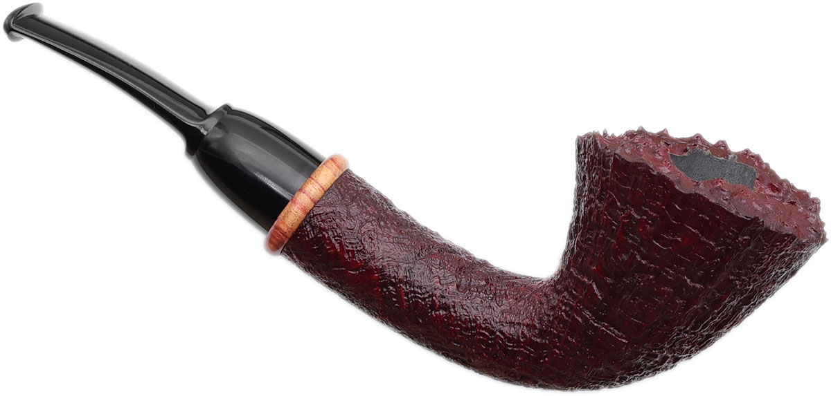 Bill Shalosky Sandblasted Bent Dublin with Tulipwood (778)