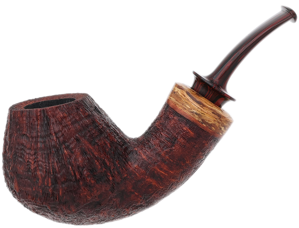 sandhills tobacco Sandblasted Bent Brandy with OSB (798) (with Tamper) (2025) Tobacco Pipe
