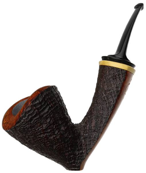 Jared Coles Partially Sandblasted Bent Dublin Sitter with Boxwood (1746)