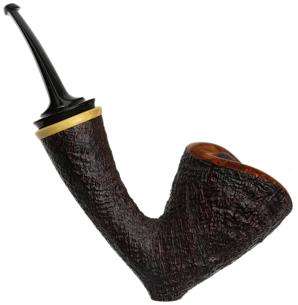 Jared Coles Partially Sandblasted Bent Dublin Sitter with Boxwood (1746)