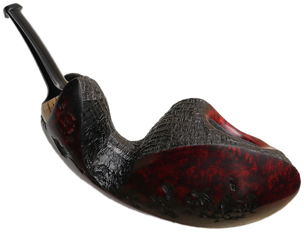 Jared Coles Partially Sandblasted Blowfish with Oak Wood (1826)