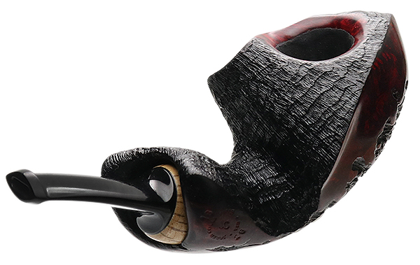 Jared Coles Partially Sandblasted Blowfish with Oak Wood (1826)