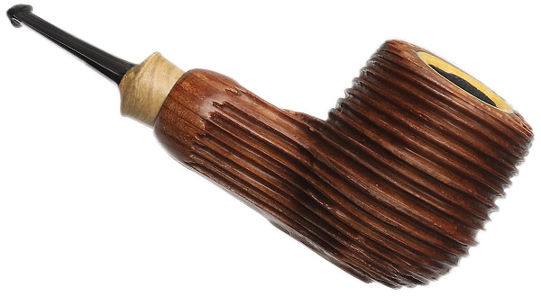 Jared Coles Sandblasted Redwood Billiard with Orangewood (1830) (with Tamper)