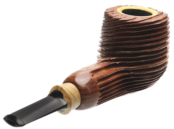 Jared Coles Sandblasted Redwood Billiard with Orangewood (1830) (with Tamper)
