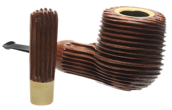 Jared Coles Sandblasted Redwood Billiard with Orangewood (1830) (with Tamper)