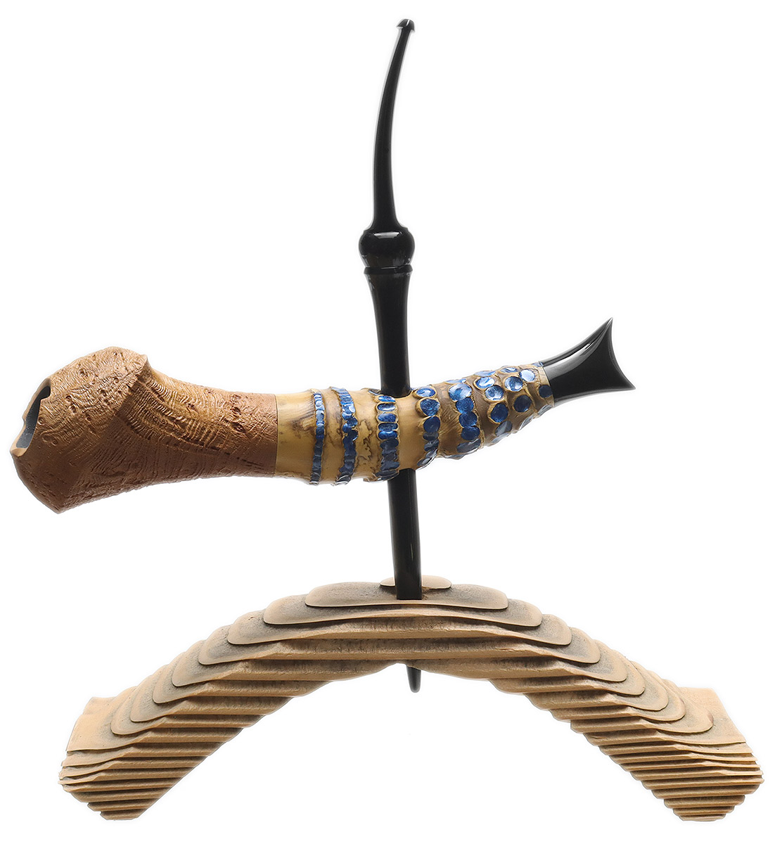 Jared Coles Sandblasted Little Maker with Bamboo and Epoxy (with Stand)