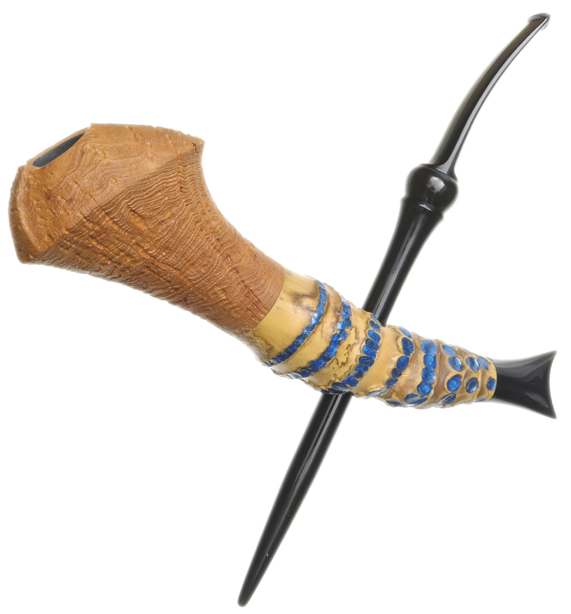 Jared Coles Sandblasted Little Maker with Bamboo and Epoxy (with Stand)
