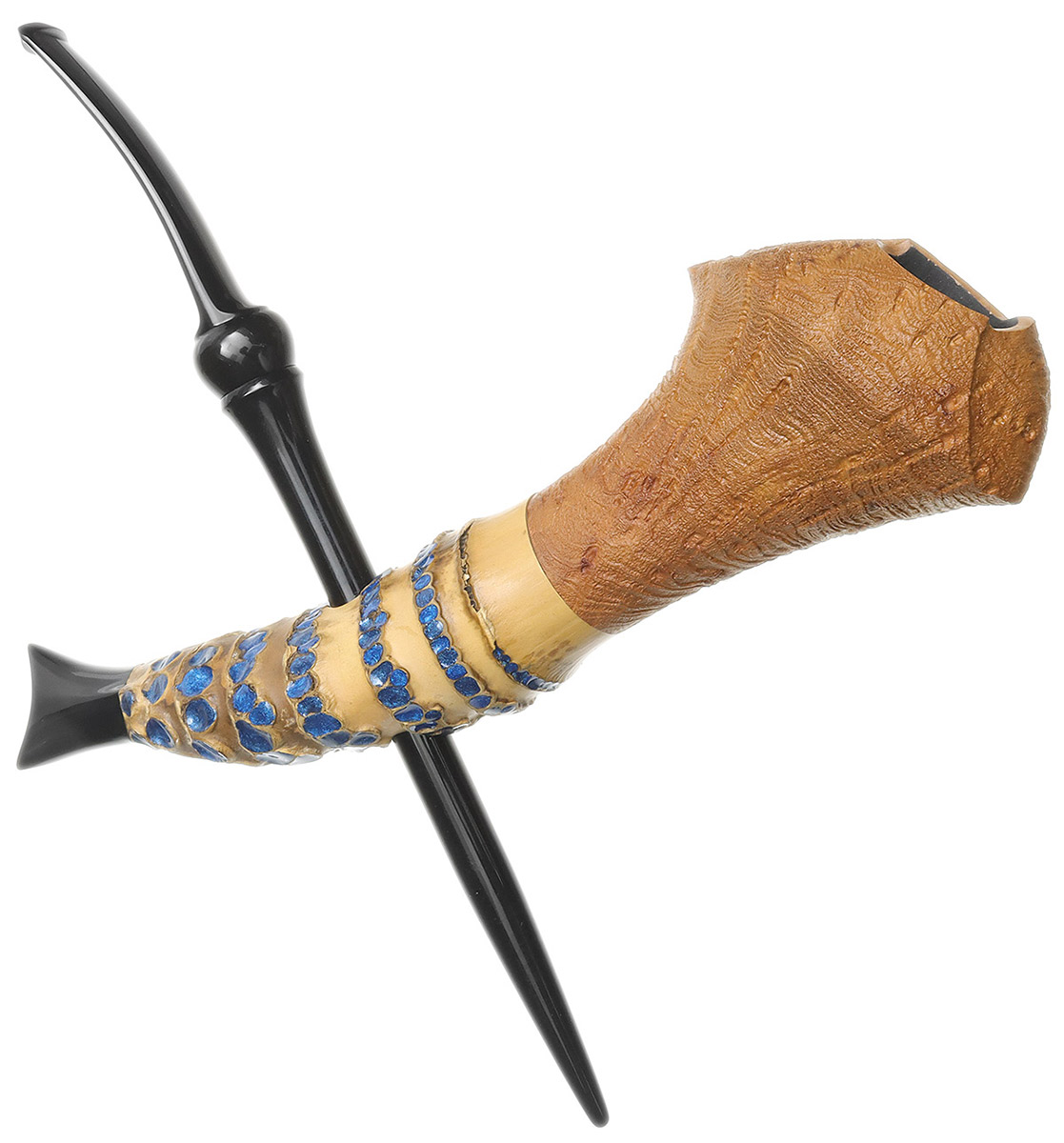 Jared Coles Sandblasted Little Maker with Bamboo and Epoxy (with Stand)