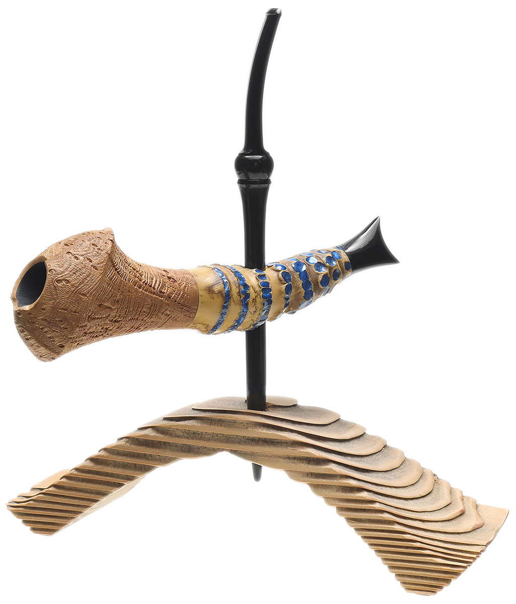 Jared Coles Sandblasted Little Maker with Bamboo and Epoxy (with Stand)