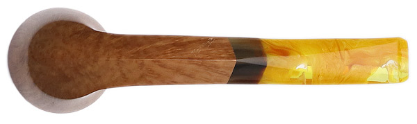 Manduela Smooth Natural Bent Bulldog with Horn and Amberoid