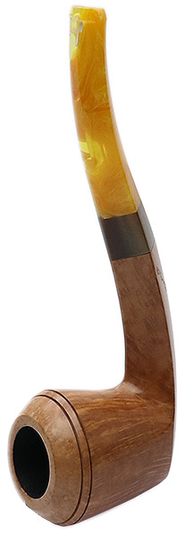 Manduela Smooth Natural Bent Bulldog with Horn and Amberoid