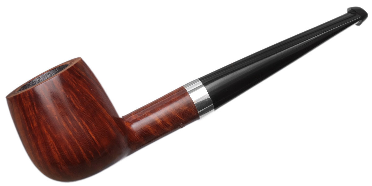 Smooth Pot with Silver Tobacco Pipe
