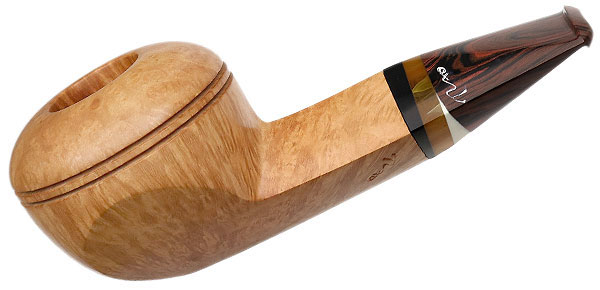 Tao: Smooth Bulldog with Antique Whale Tooth and Silver Tobacco Pipe