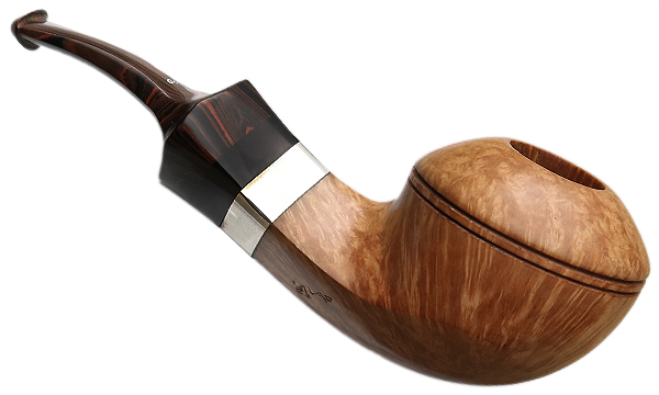 Tao Smooth Natural Bent Bulldog with Silver