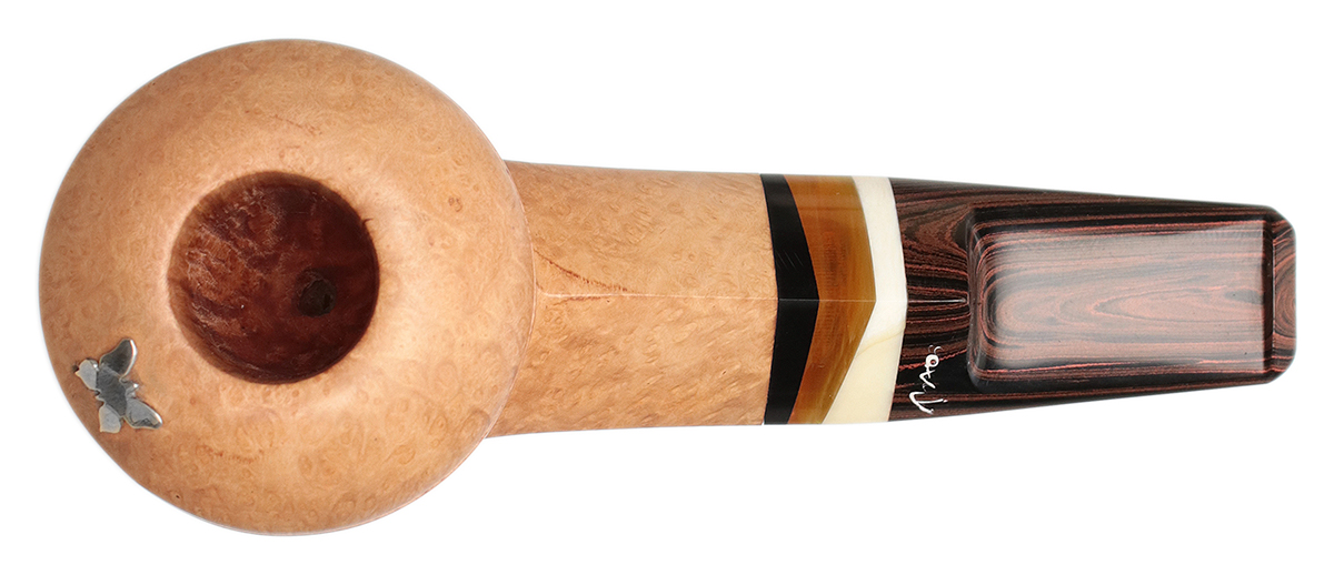 Tao Smooth Natural Bulldog with Silver and Antique Whale Tooth