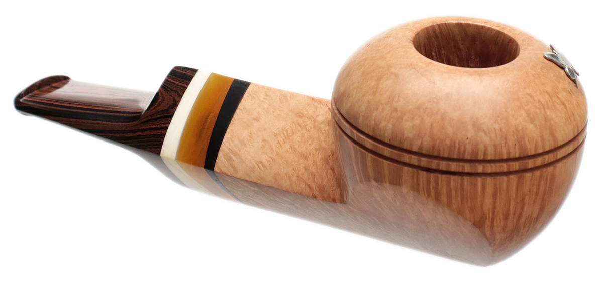 Tao Smooth Natural Bulldog with Silver and Antique Whale Tooth