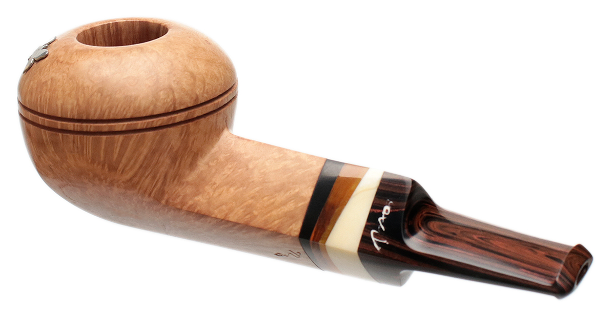 Tao Smooth Natural Bulldog with Silver and Antique Whale Tooth