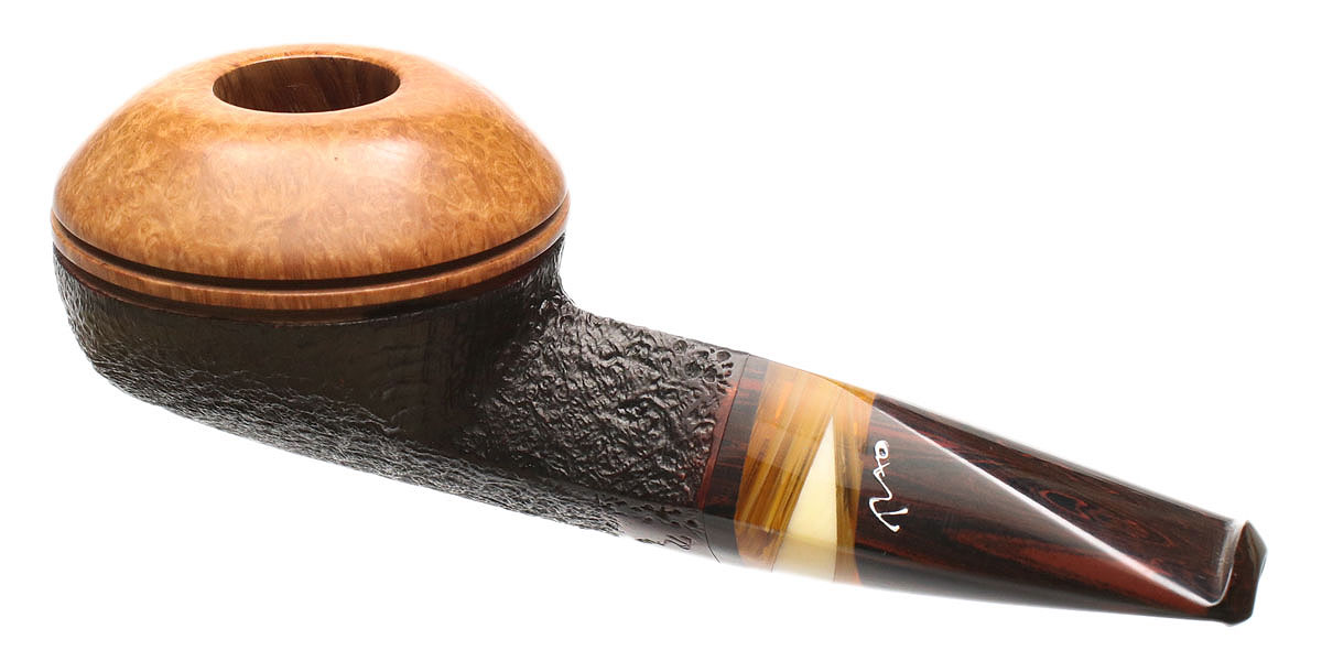Tao Partially Sandblasted Bulldog with Antique Whale Tooth