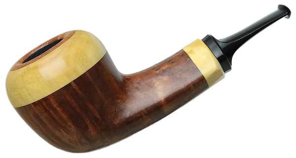 David Huber Smooth Redwood Burl Nosewarmer Calabash with Boxwood (4518)