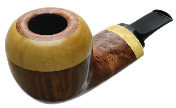 David Huber Smooth Redwood Burl Nosewarmer Calabash with Boxwood (4518)
