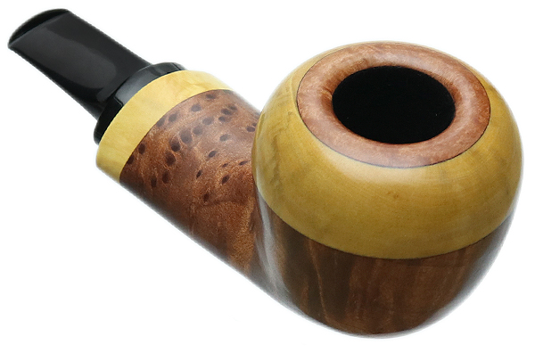 David Huber Smooth Redwood Burl Nosewarmer Calabash with Boxwood (4518)