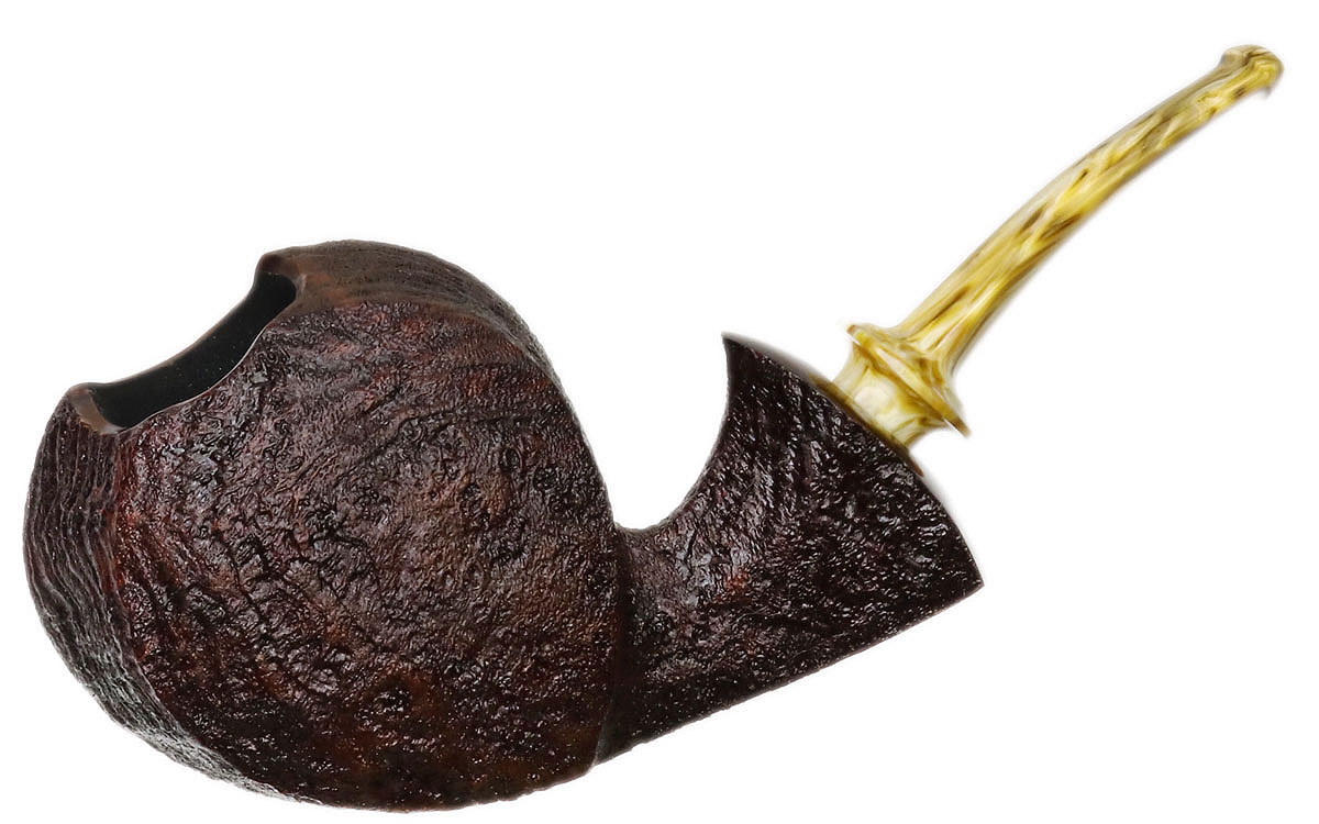 David Huber Sandblasted Fugu with Bakelite (6622)