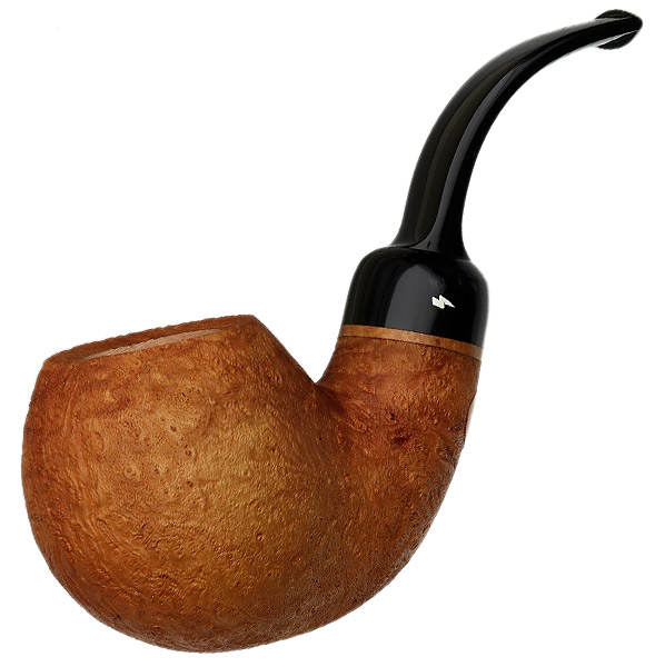 Natural Sandblasted Cannonball Tobacco Pipe