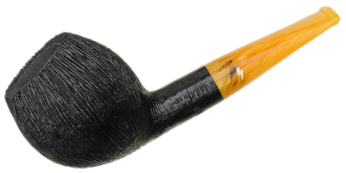 Moonshine Wire Rusticated Devil Anse with Amber Stem
