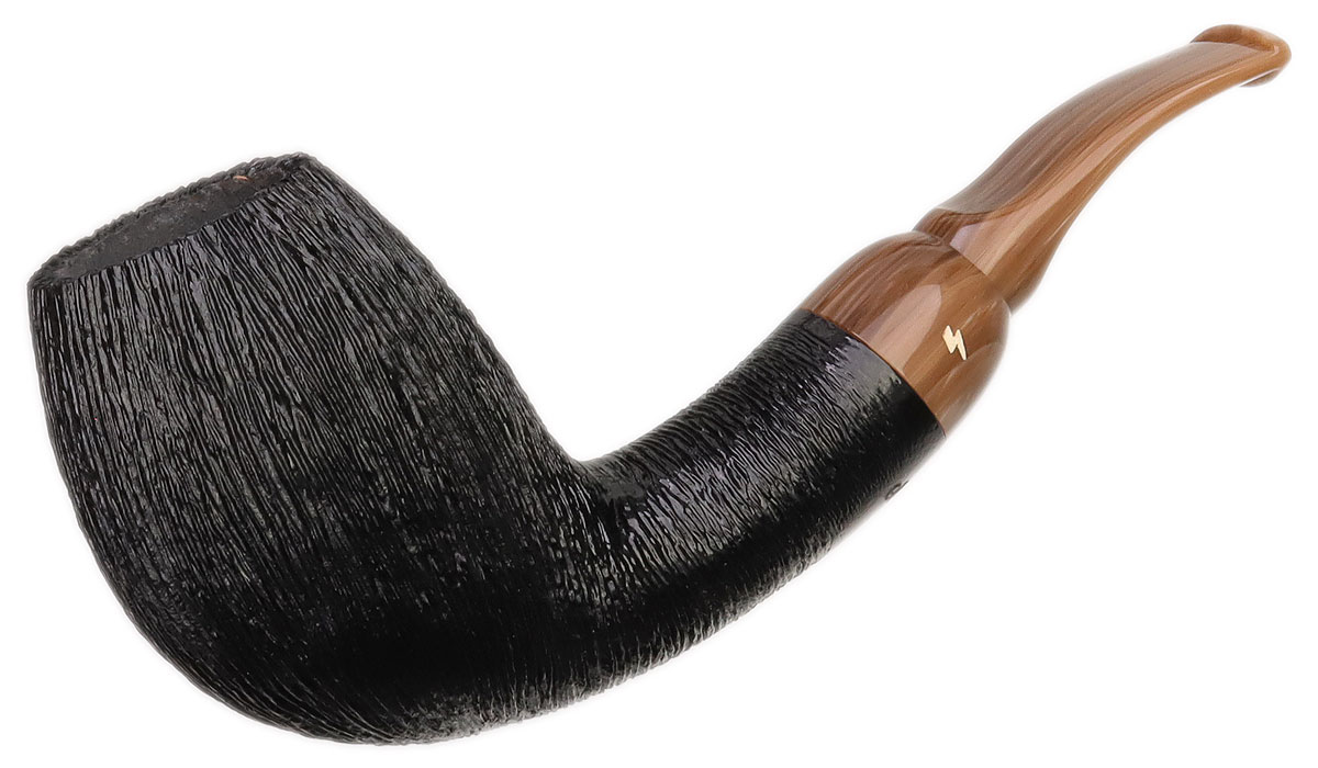 Moonshine Wire Rusticated Bent Egg with Coffee Stem