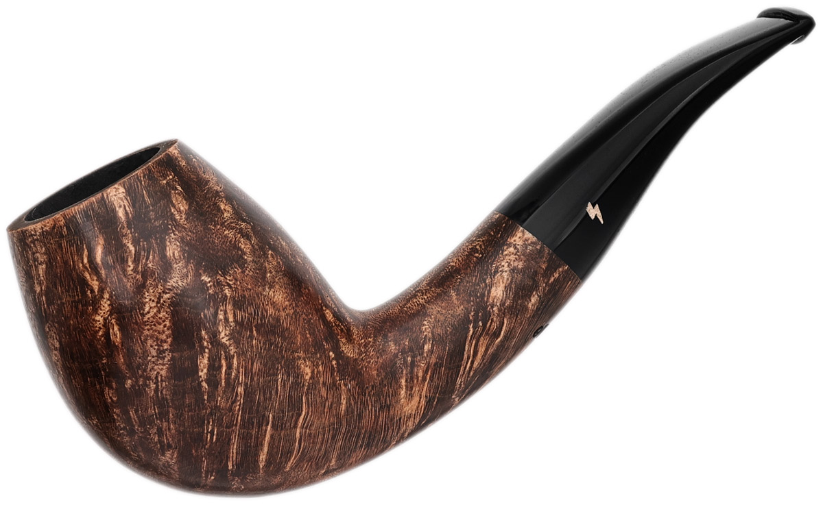 Moonshine Dark Smooth Bent Egg with Black Stem