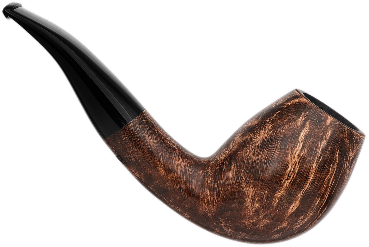 Moonshine Dark Smooth Bent Egg with Black Stem