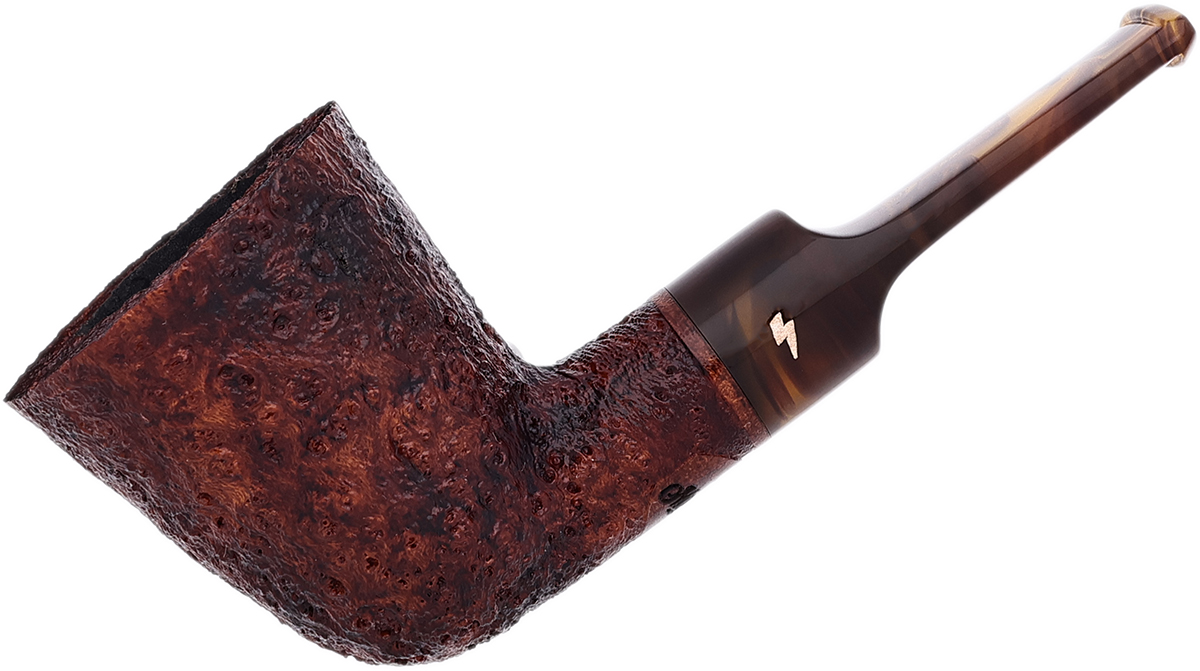 Moonshine Leather Sandblasted Stublin with Tortoise Stem