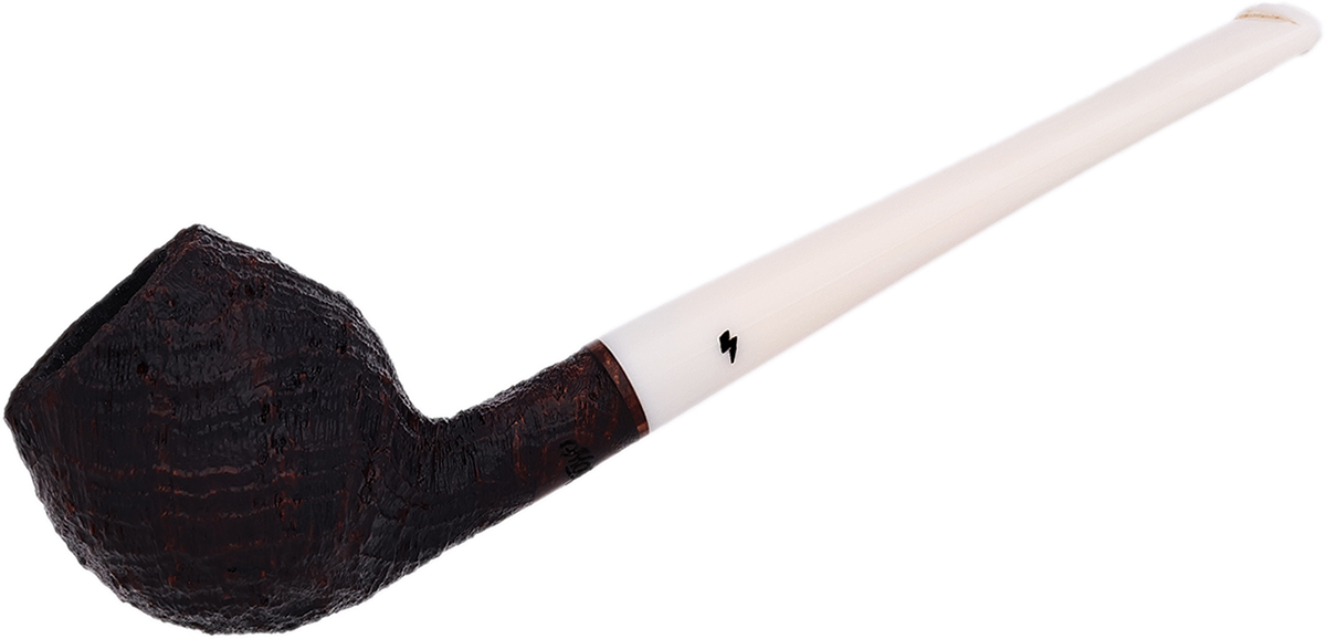Moonshine Leather Sandblasted Long Stem Devil Anse with White Stem