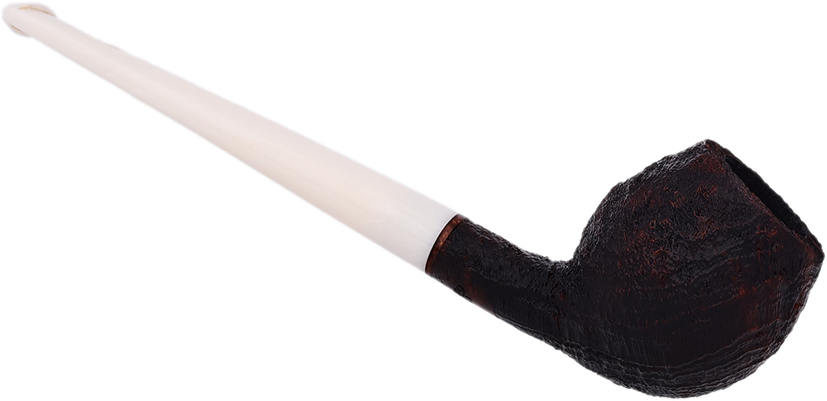Moonshine Leather Sandblasted Long Stem Devil Anse with White Stem