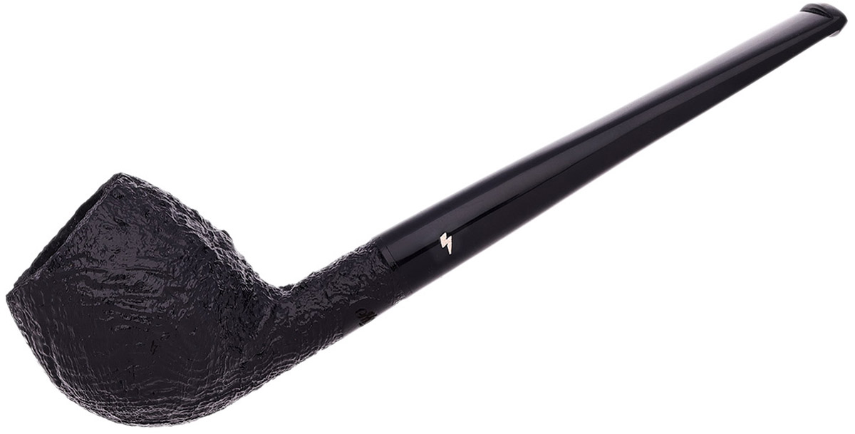 Midnight Sandblasted Long Stem Devil Anse with Black Stem